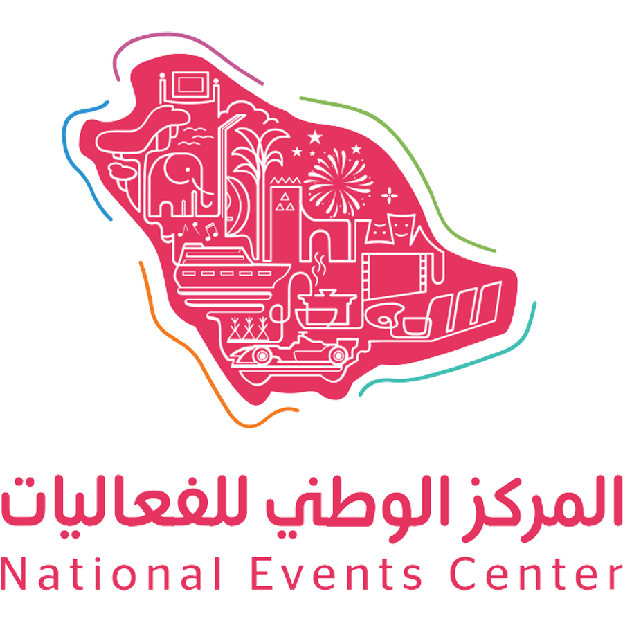 Colorful Jeddah Events logo in Arabic and English promoting year-round cultural and entertainment activities.